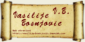 Vasilije Bošnjović vizit kartica